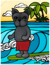 Henry Goes Surfing -canvas-
