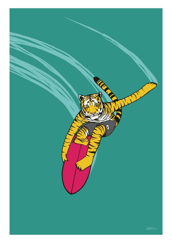 Surfing Tiger