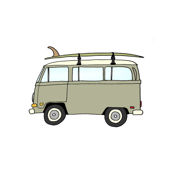 968 VW Bus & 9'4 Almond Surf Thump