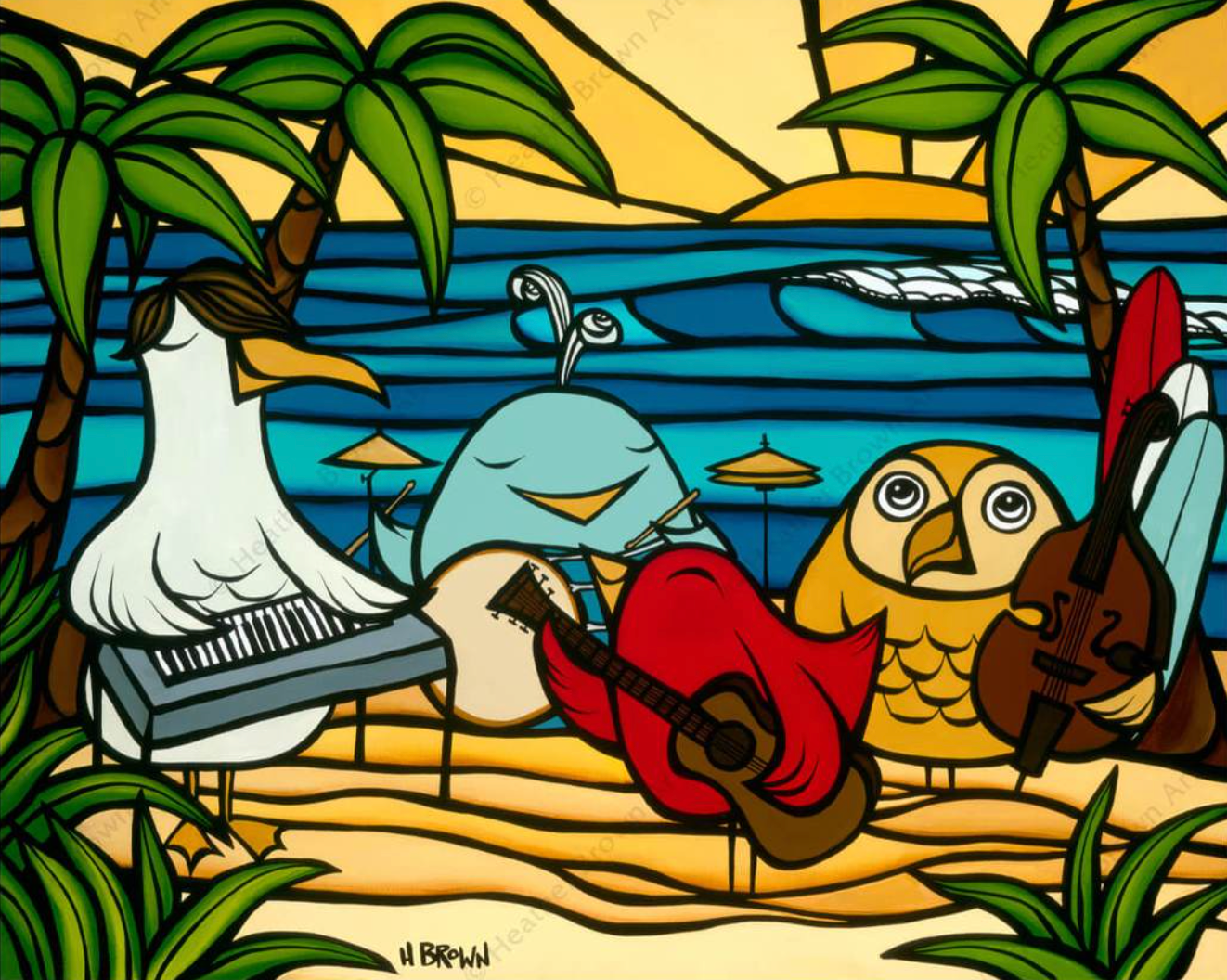 Bird Party on the Beach