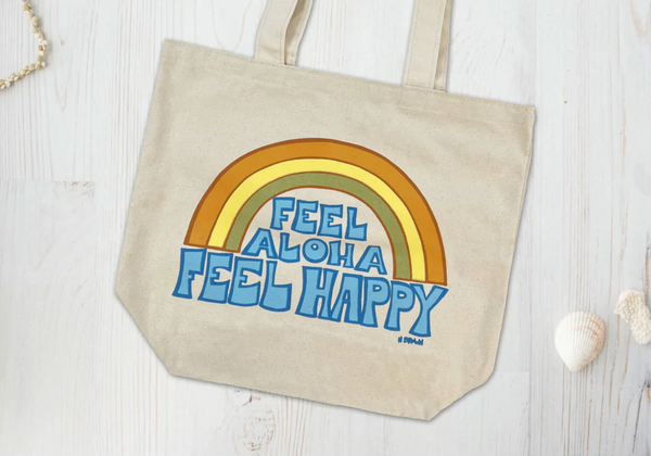 Feel Aloha, Feel Happy Tote Bag