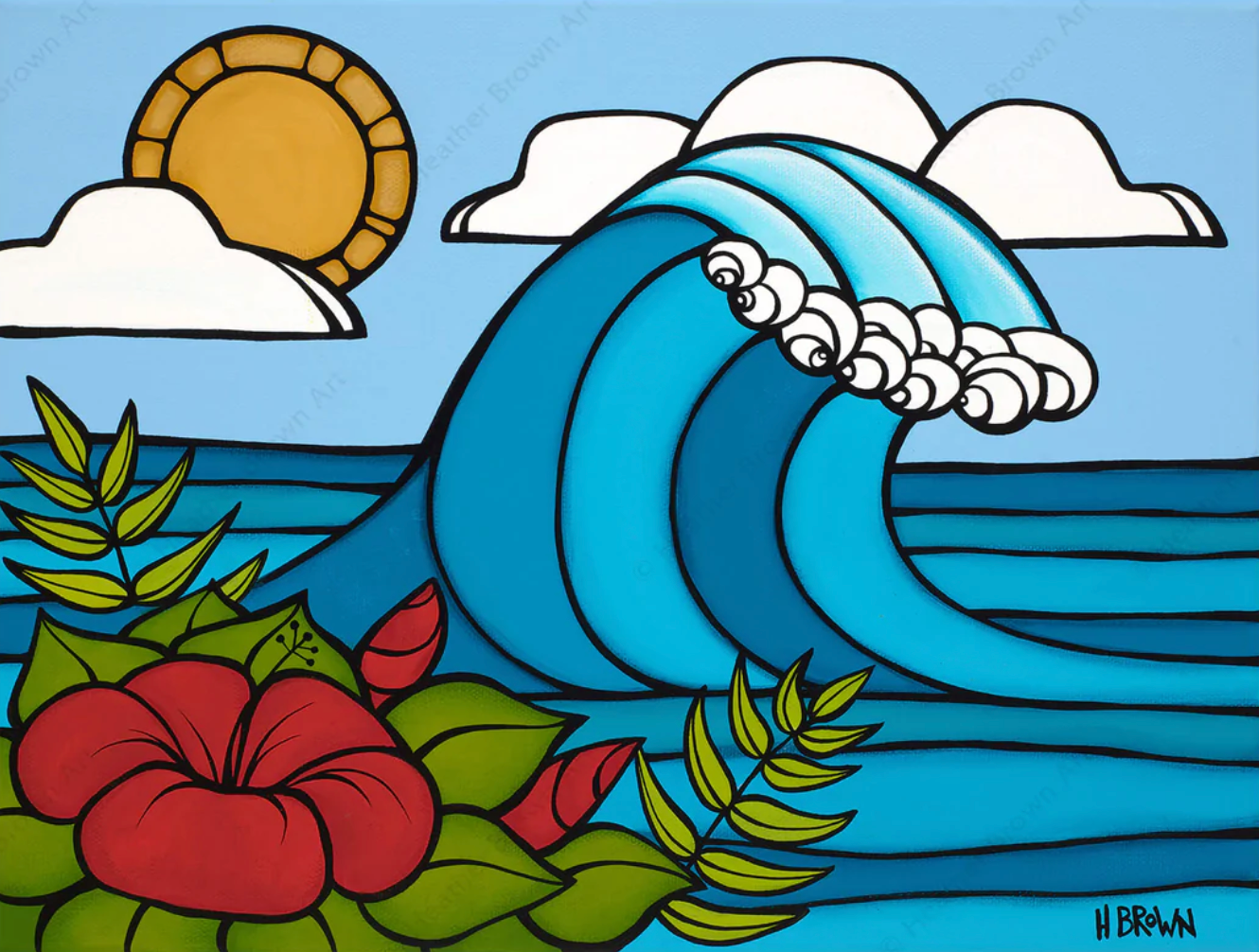 最終値段)ヘザーブラウン アート 絵 candy surf ハワイアン 最終値段)ヘザーブラウン アート 絵 candy surf ハワイアン